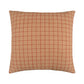 Rustic Elegance Brown Throw Pillow Cover with Grid Pattern