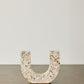 U-shaped Neutral Terrazzo Taper Candle Holder