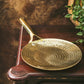 Brass Essentials Combo Set (Brass Roti Tawa with Insulated handle, Brass Ghee Pot, Brass Kadhai with Insulated handles & Glass lid)
