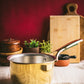Set of 2 Brass Saucepans with Insulated handles (1.1 QT , 1.6 QT)