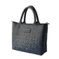 All Black Small Woven Crossbody Bag - Black Leather