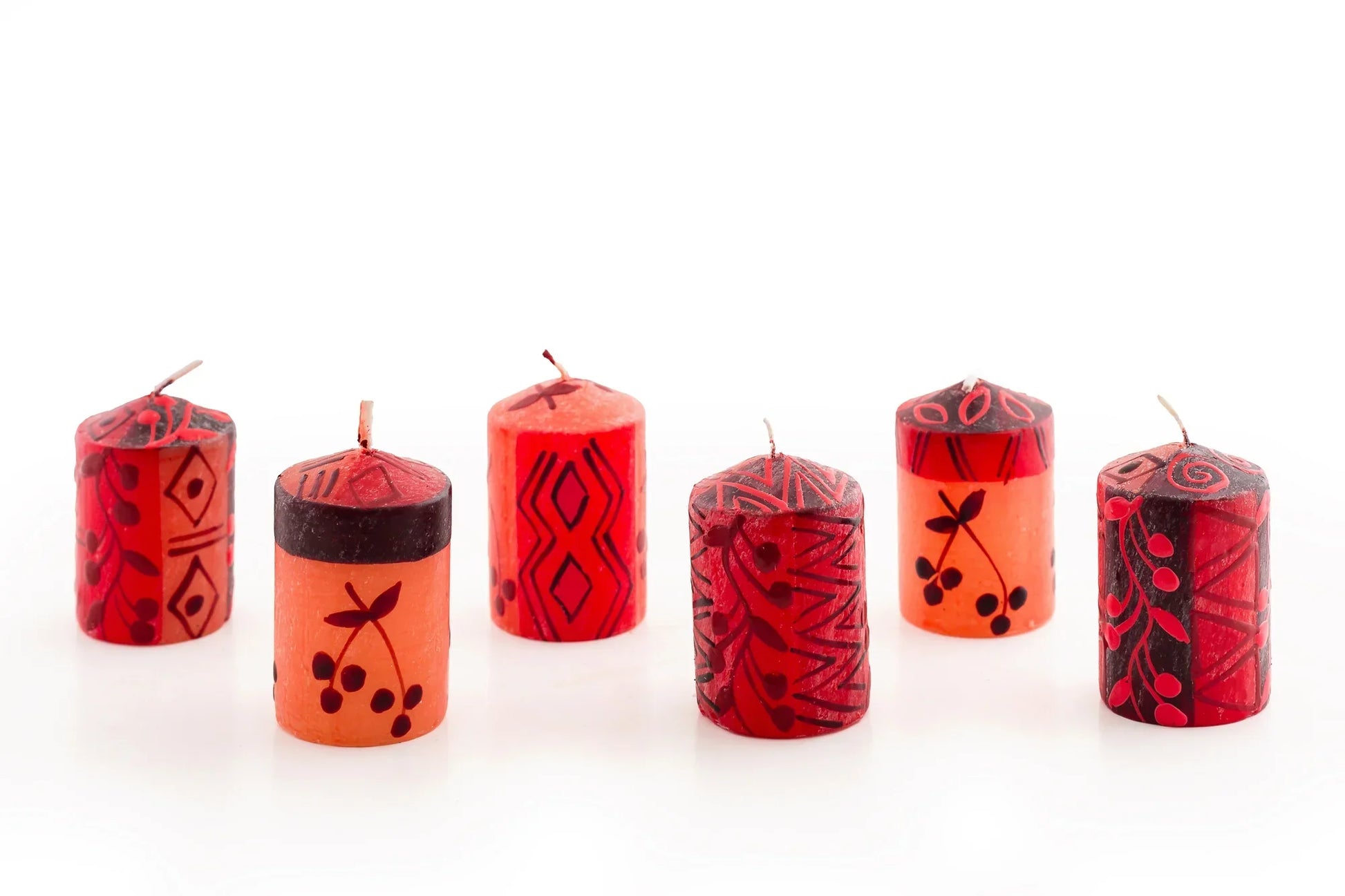 Berry Blaze Painted Candles