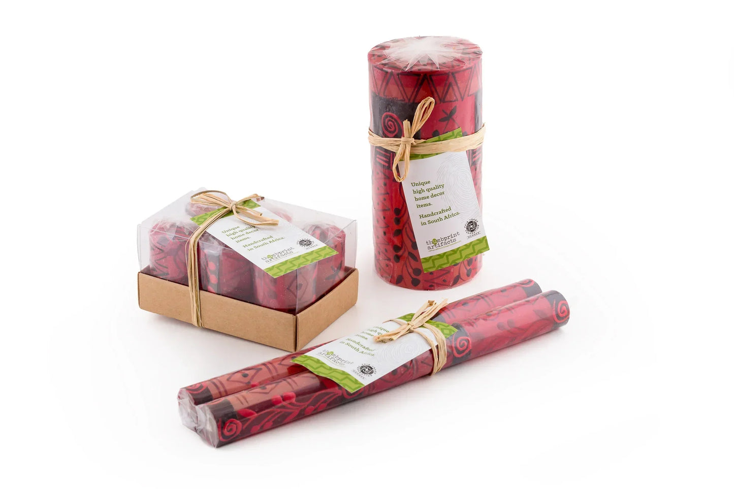 Berry Blaze Painted Candles