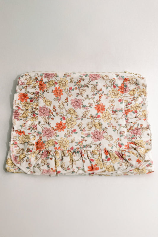 Vintage-Inspired Floral Pouch- Midsummer Vine