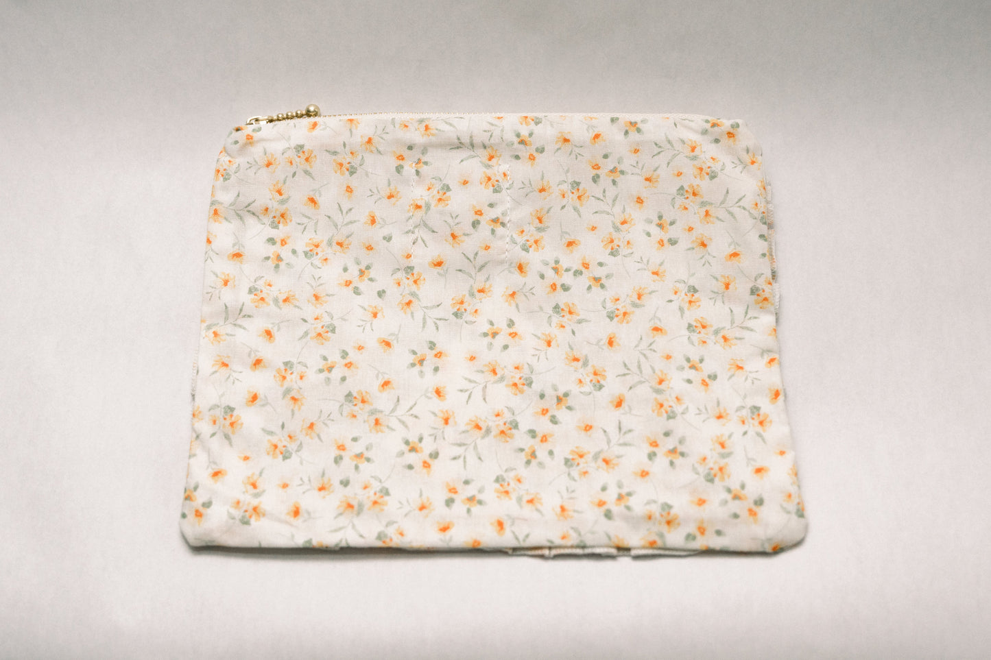 Vintage-Inspired Floral Pouch-Lemon Blossoms