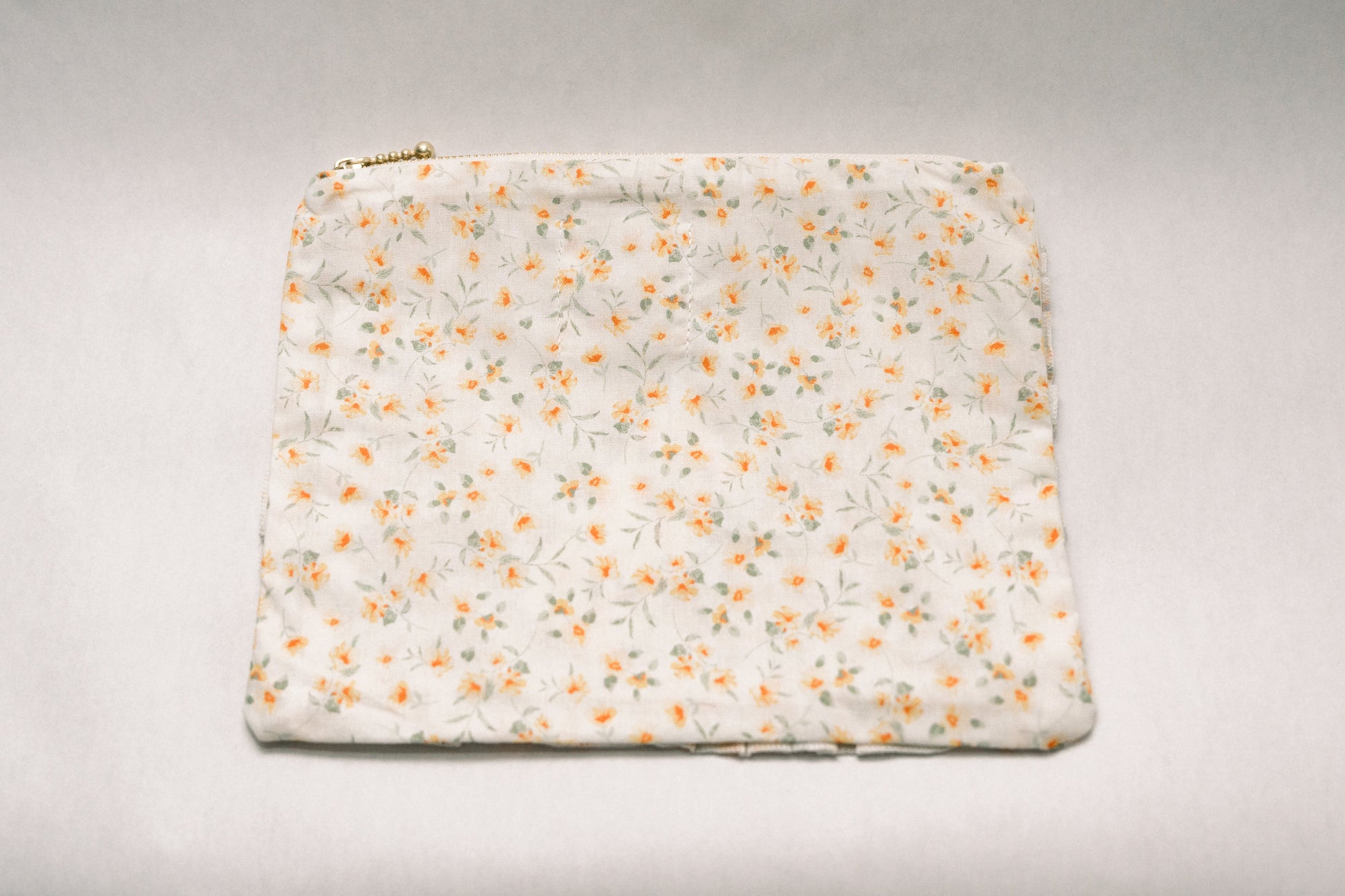 Vintage-Inspired Floral Pouch-Lemon Blossoms