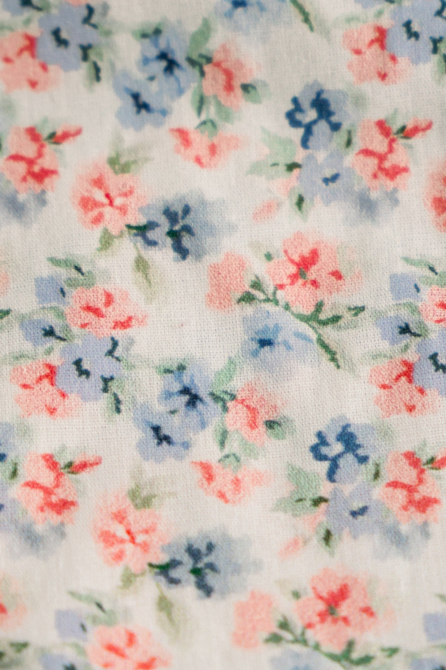Vintage-Inspired Floral Pouch- Peony & Bluebell
