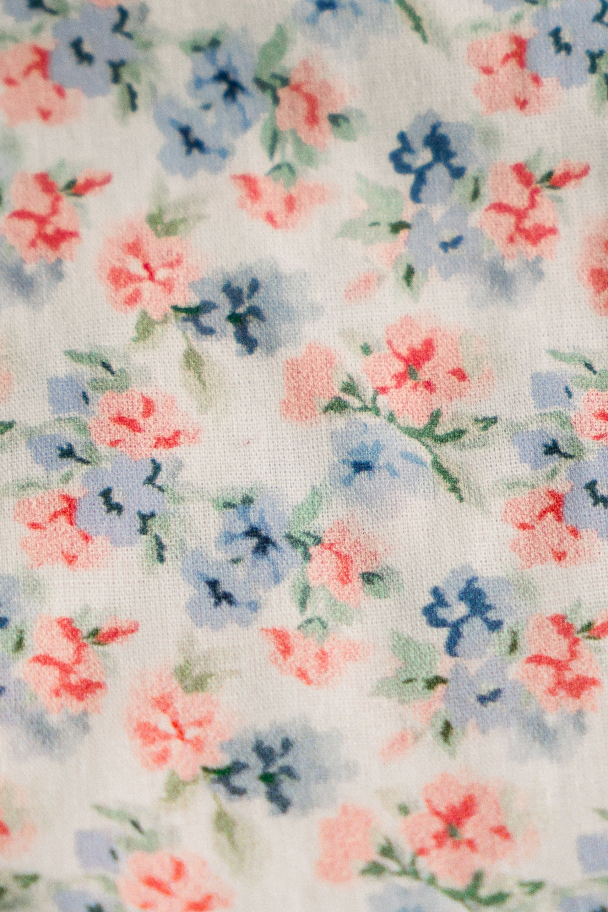 Vintage-Inspired Floral Pouch- Peony & Bluebell