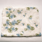 Vintage-Inspired Floral Pouch- Fleurs bleues