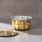 Set of 3 Brass Pots (Patila/ Topia) - 1 qt, 3.2 qt, 5.3 qt 6 Pieces Set