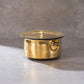 Set of 3 Brass Pots (Patila/ Topia) - 1 qt, 3.2 qt, 5.3 qt 6 Pieces Set