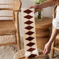 Balance Bogolan Wall Totem in White with Brown Diamonds