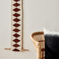 Balance Bogolan Wall Totem in White with Brown Diamonds