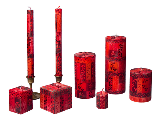 Berry Blaze Painted Candles