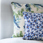 Organic Linen Pillow Cover in Blue Harem