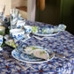 Organic Linen Tablecloth in Blue Harem