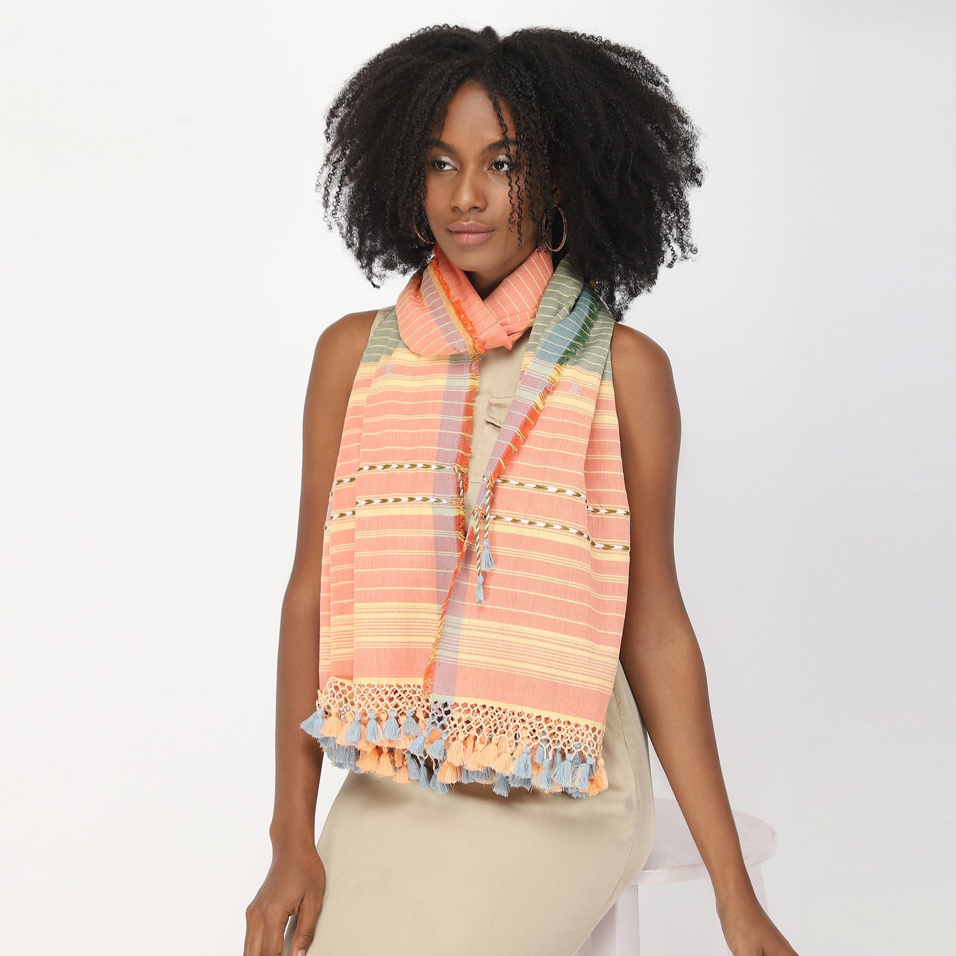 Anchored Jacquard Wrap