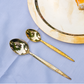 Brass hammered cutlery set (Set of 4)