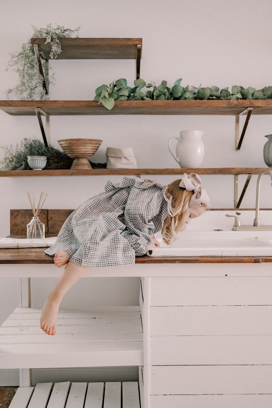 Colly Dress- Amethyst Blue Check