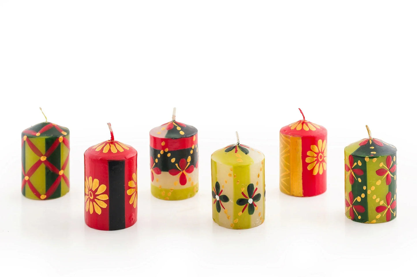 Christmas Painted Candles