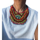 Hand-Beaded Bib Necklace