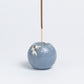Gemstone sphere incense holder Celestine