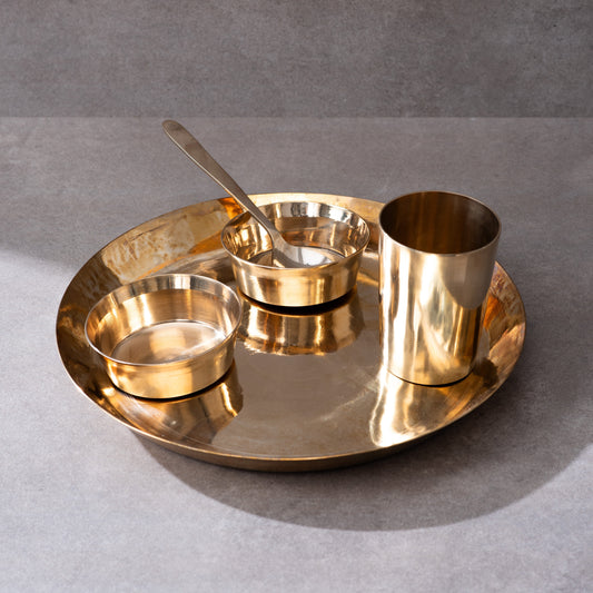 Bronze (Kansa) plate set 11"