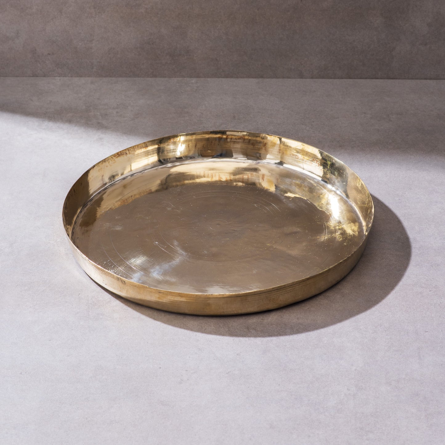 Bronze (Kansa) high hiped plate (Thaali) Set (13.5")