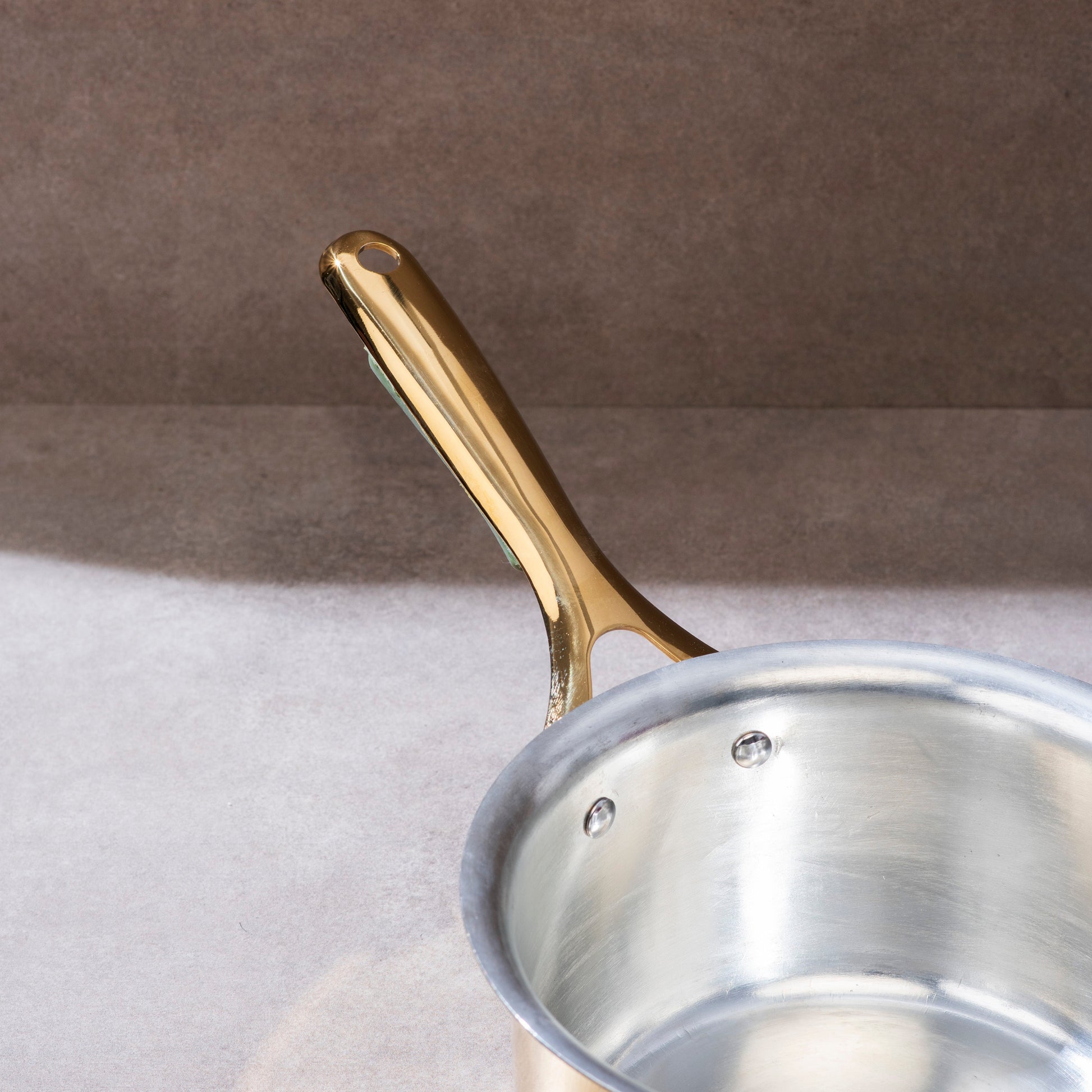 Chai Starter Kit (Brass Saucepan with Insulated handle + Brass Mortar and Pestle)