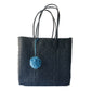 All Black Woven Tote