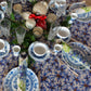 Organic Linen Tablecloth in Blue Harem