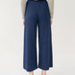 WIDE LEG TROUSERS - NAVY