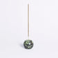 Gemstone sphere incense holder Black Onyx