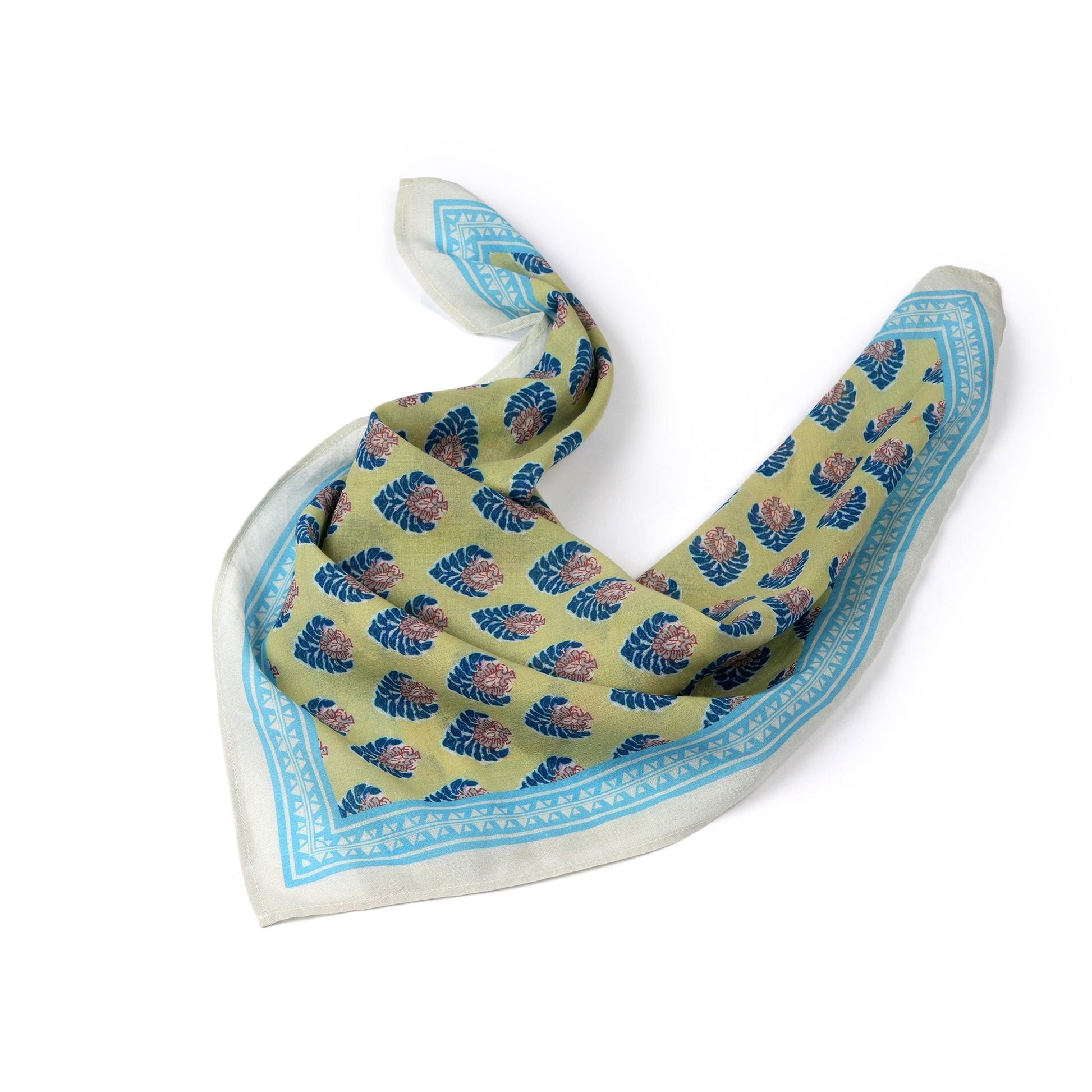 Cabana Palm Cotton Bandana - Pomelo