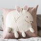 Bunny Rabbit Blush Wool Throw Pillow