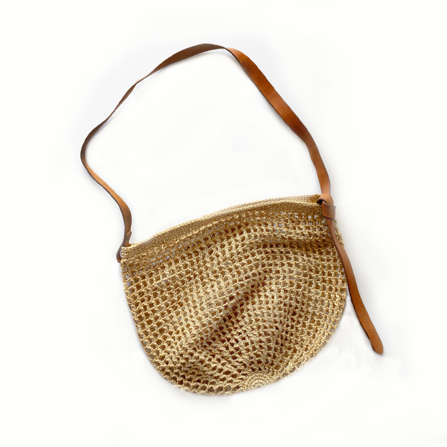 [WS] Maria Woven Market Bag | Leather Strap