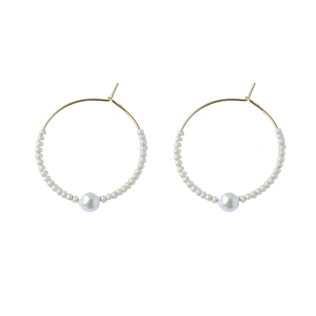 Pearl Drop Hoop