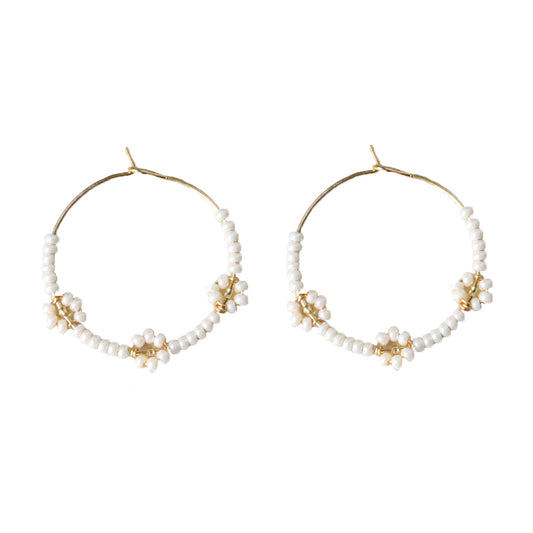 Pearl Floral Hoop