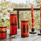 Berry Blaze Painted Candles