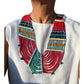 African Trade Bead Bib Necklace