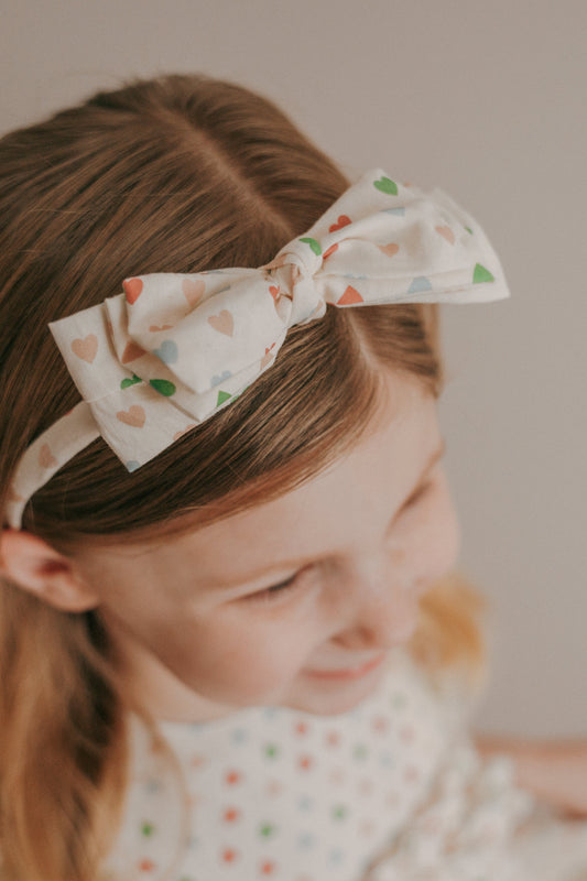Three Little Bows Headband- Love in Bloom
