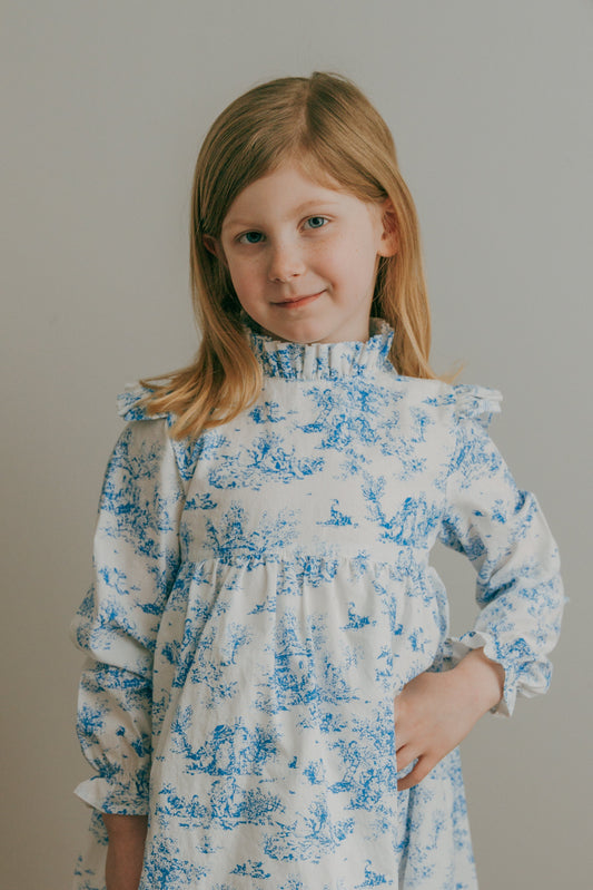 Aoki Dress-Blue Toile