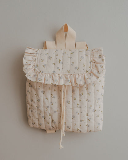 The Eloise Ruffle Backpack-Wildflower Cream