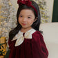 Cotton Velvet Headband Bow | Winterberry Red | Limited Edition