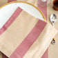 Oh! Stripes (Rose) Block Print Napkins