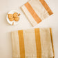 Oh! Stripes (Ochre) Block Print Napkins