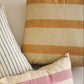 Oh! Stripes (Ochre) Block Print Pillow