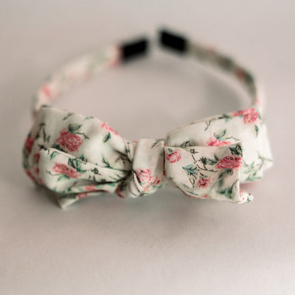 Three Little Bows Headband- Wild Rose