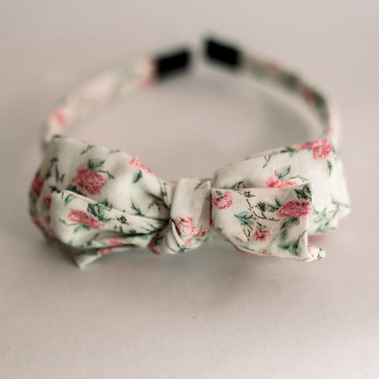 Three Little Bows Headband- Wild Rose