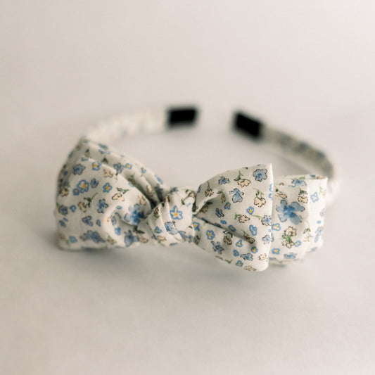 Three Little Bows Headband-Bluebell Breeze
